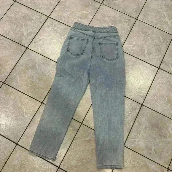 SO High waist Side Pocket Straight Blue Denim Jeans Size 7 - Picture 4 of 6